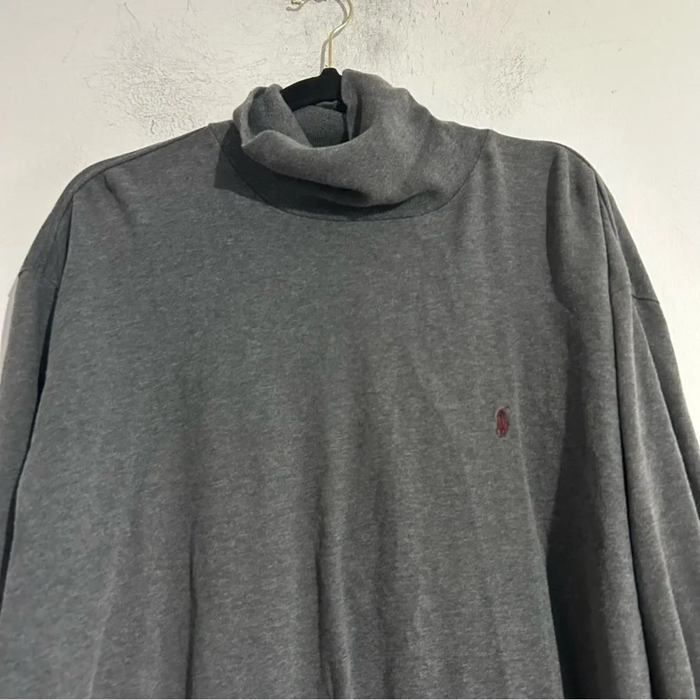 Polo Ralph Lauren Grey Turtleneck Midweight Long Sleeve T-Shirt XXL Preppy